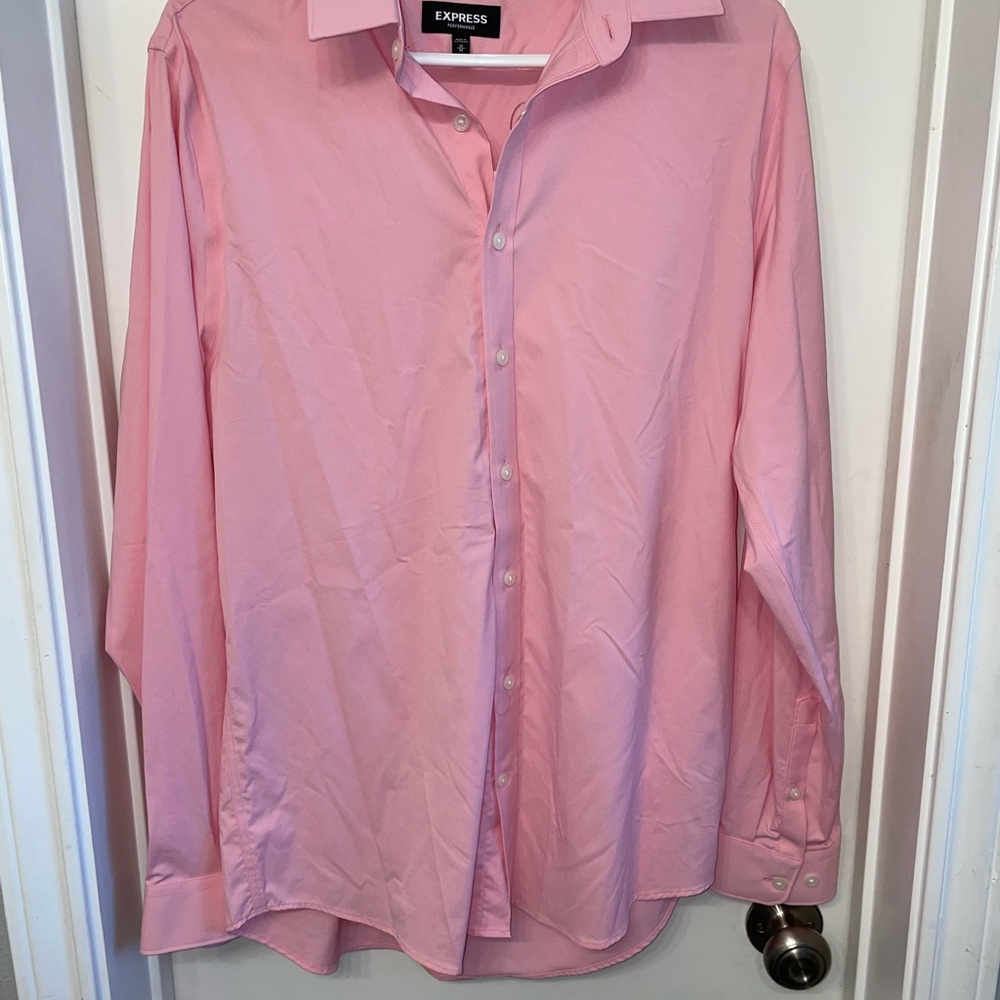 Express Men's Light Pink Dress Shirt